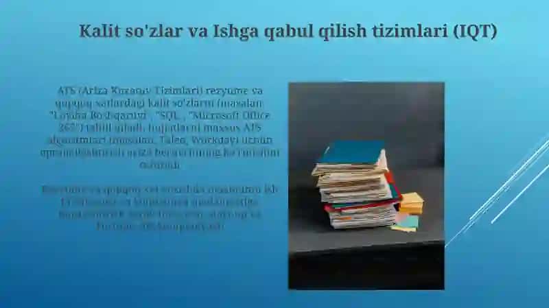 Xodimlar Faoliyati Hujjatlari Tahrirlash va Formatlash 4