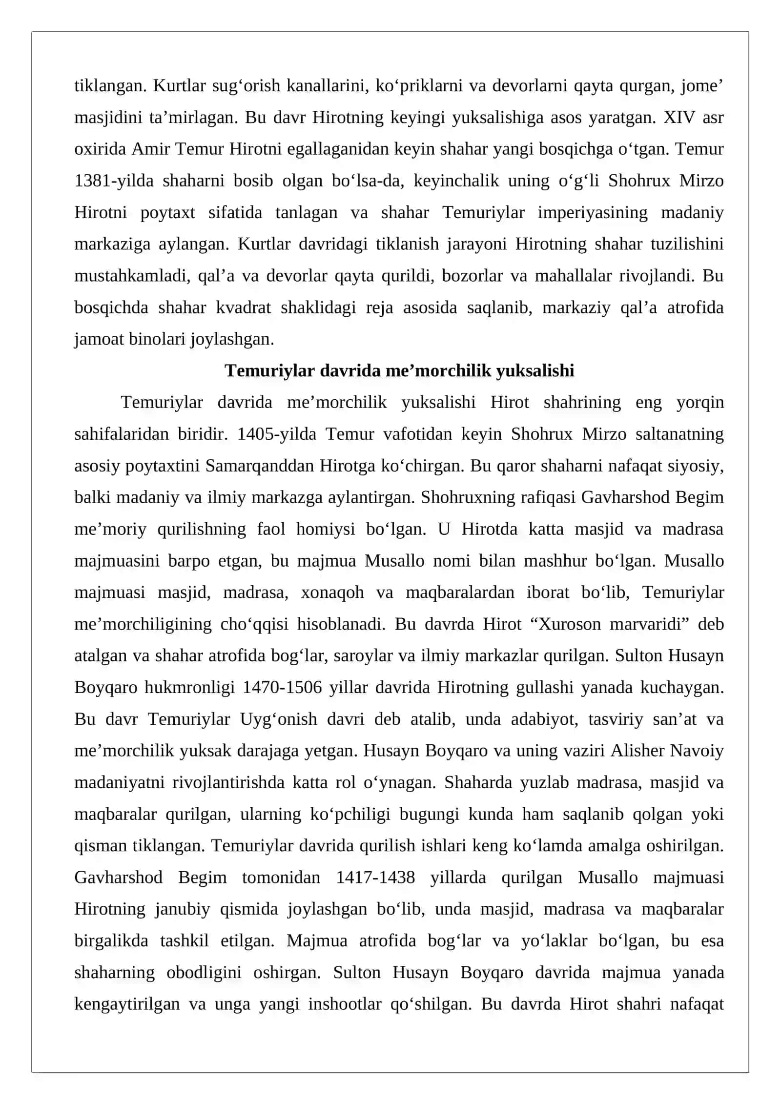 Hirot shahridagi me’moriy obidalar 4