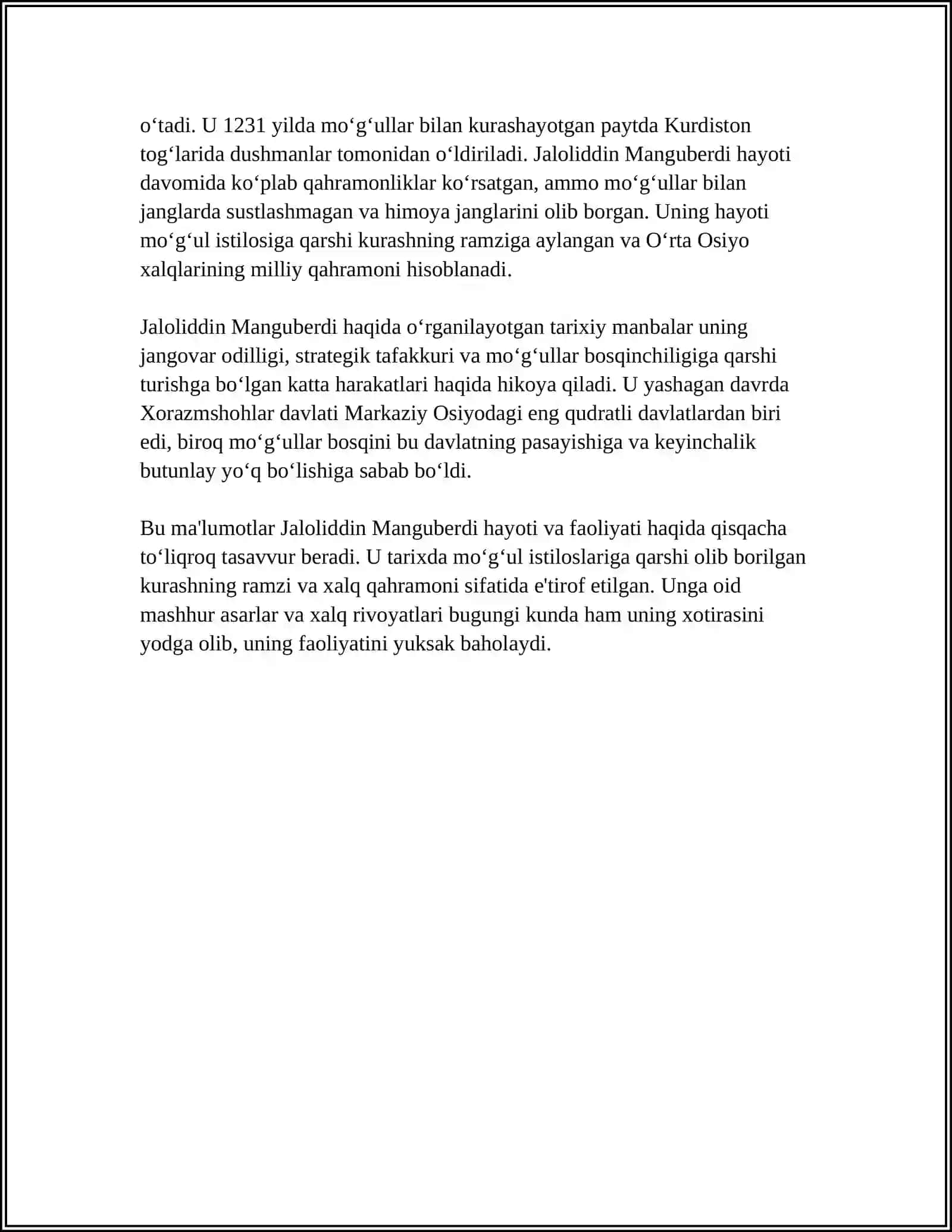 JALOLIDDIN MANGUBERDI VATAN HIMOYACHISI 4