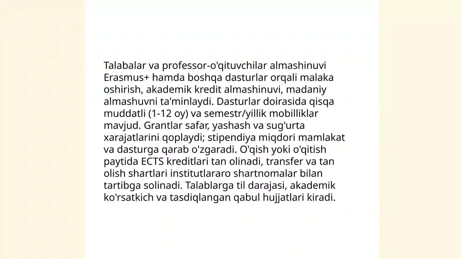 Halqaro Oliy Ta'lim Muassasalari O'rtasidagi Hamkorlik Dasturlari 4