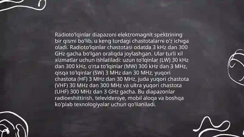 Elektromagnit Nurlanish Diapazoni 4