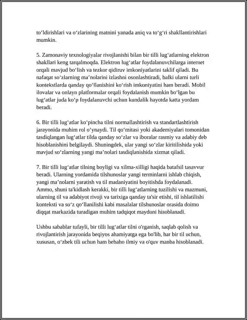Bir tilli (monolingval) lugʻatlar 4