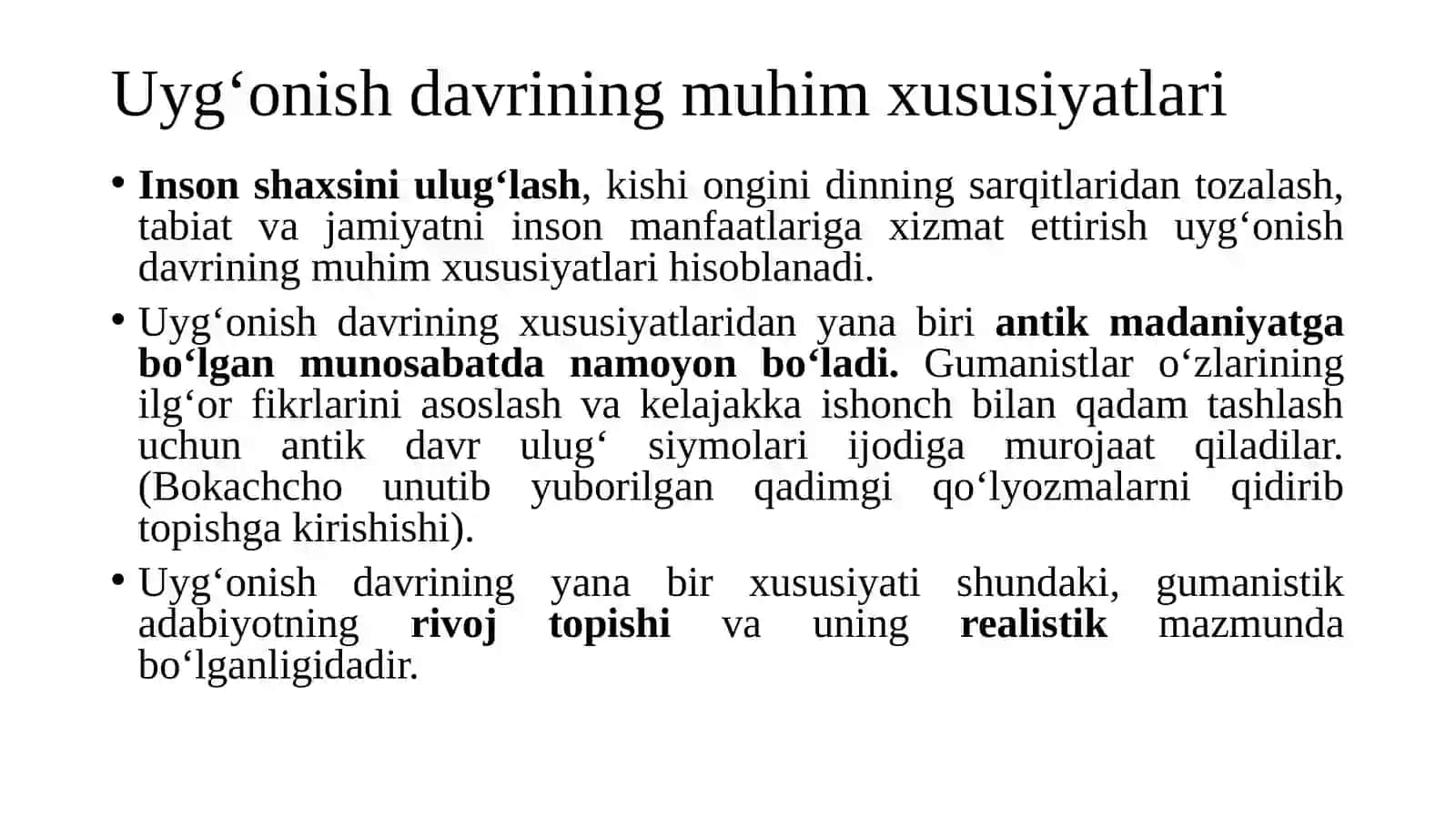 Yevropa Uygʻunish davri adabiyoti (Italiya, Ispaniya, Germaniya, Niderlandiya) 4