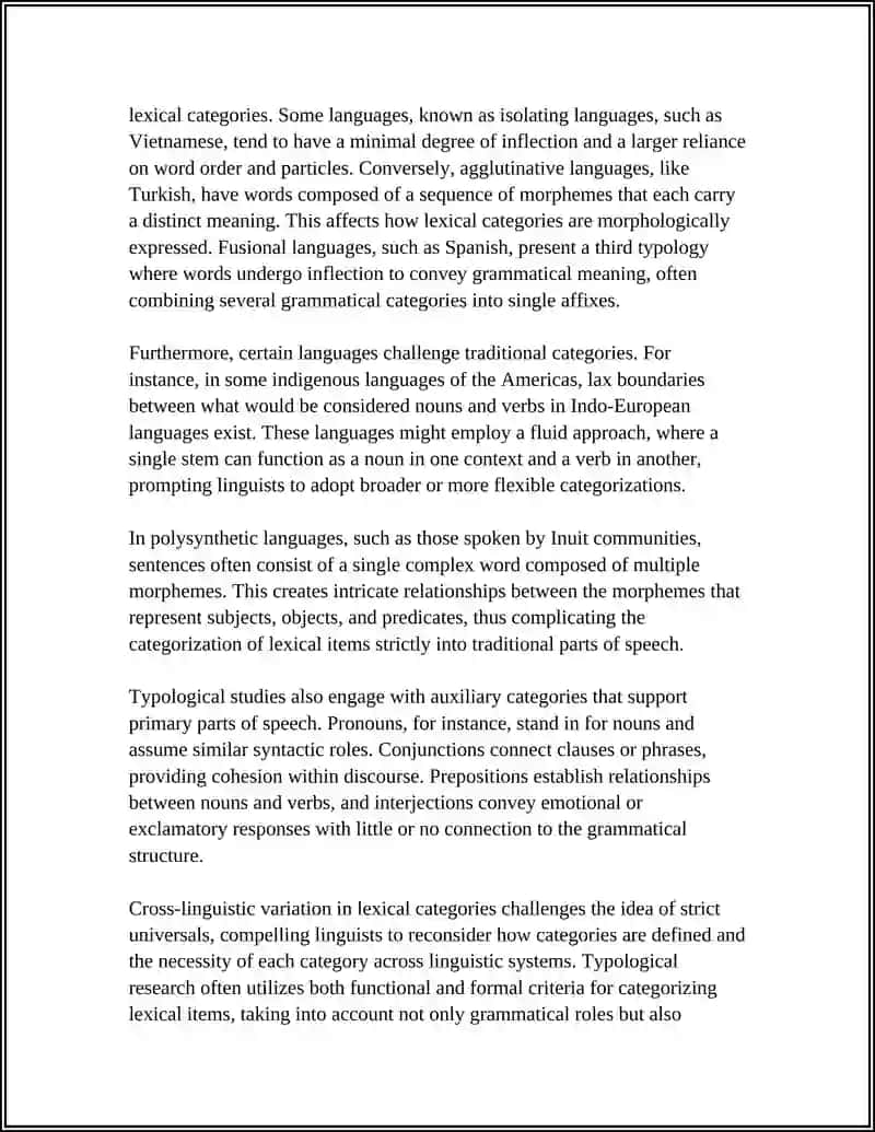 TYPOLOGY OF LEXICAL SYSTEMS 4