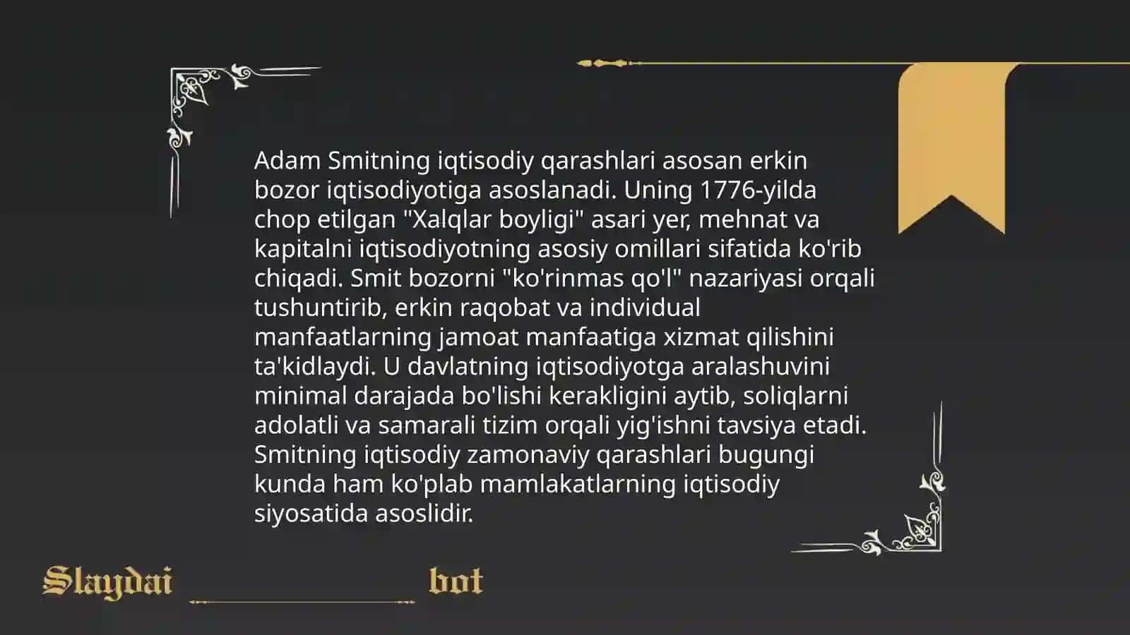 Klassik maktab vakillarining iqtisodiy qarashlari 4