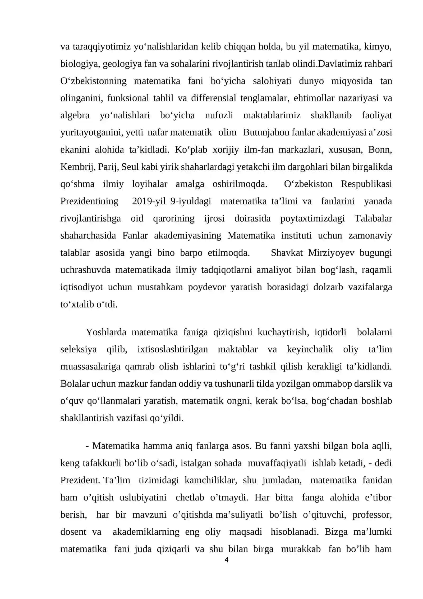 Bir jinsli bo’lmagan parabolik tanglama uchun Koshi masalasi 4