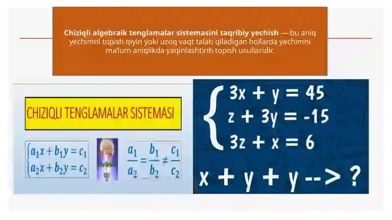 Chiziqli algebraik tenglamalar sistemasini taqribiyyechish 4