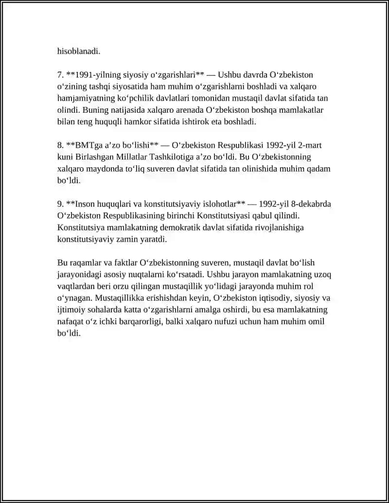 SIYOSIY TIZIMDAGI O‘ZGARISHLAR. MUSTAQILLIKNING E‘LON QILINISHI 4