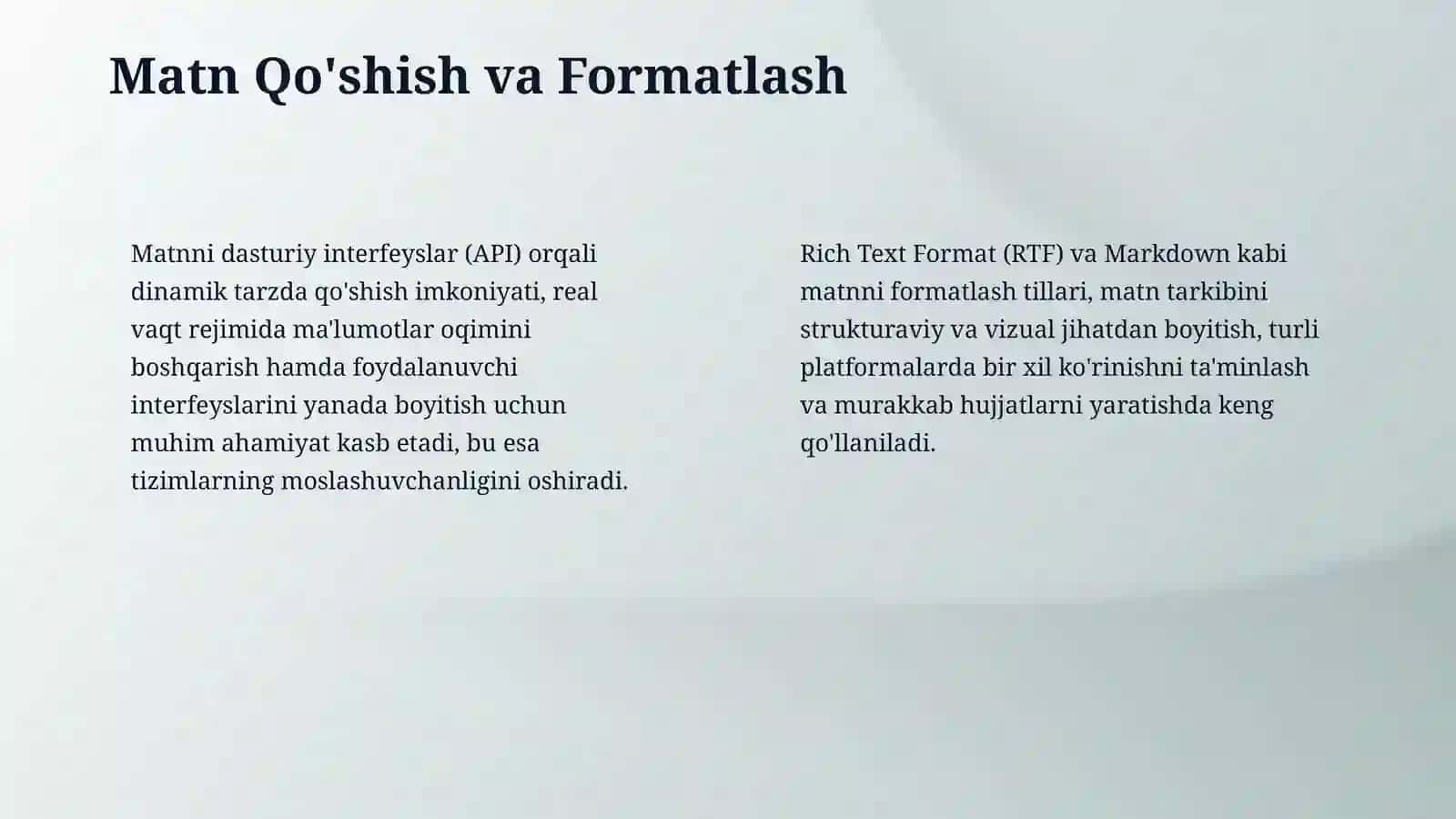 Matn qo‘shish, o‘zgartirish va ko‘chirish 4
