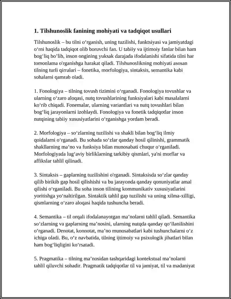 Tilshunoslik fanining mohiyati va tadqiqot usullari 4