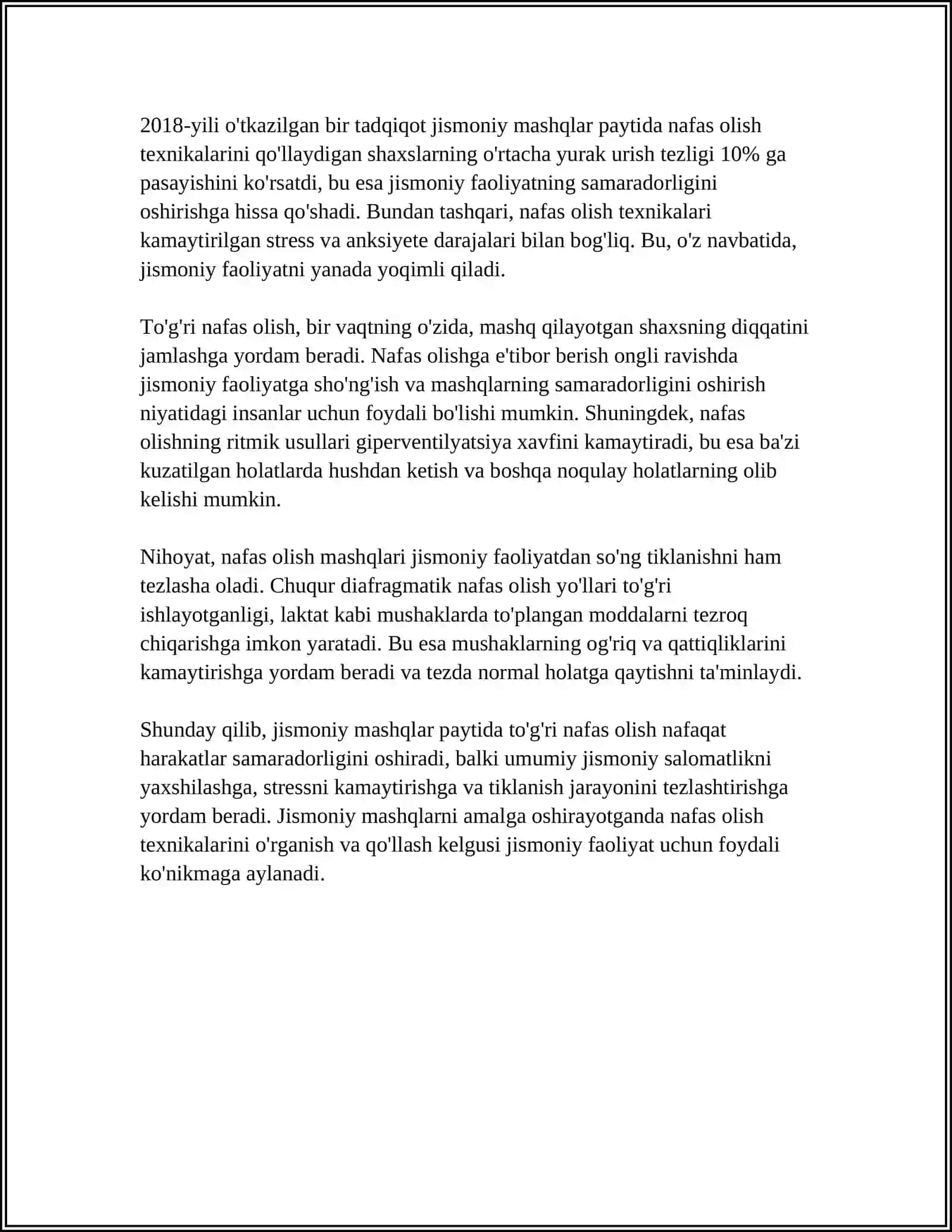 JISMONIY TARBIYADA TOʻGʻRI NAFAS OLISH VA JISMONIY MASHQLAR 4