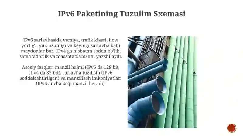 IPv4 va ipv6 pratakollari va ularning paket strukturalari 4
