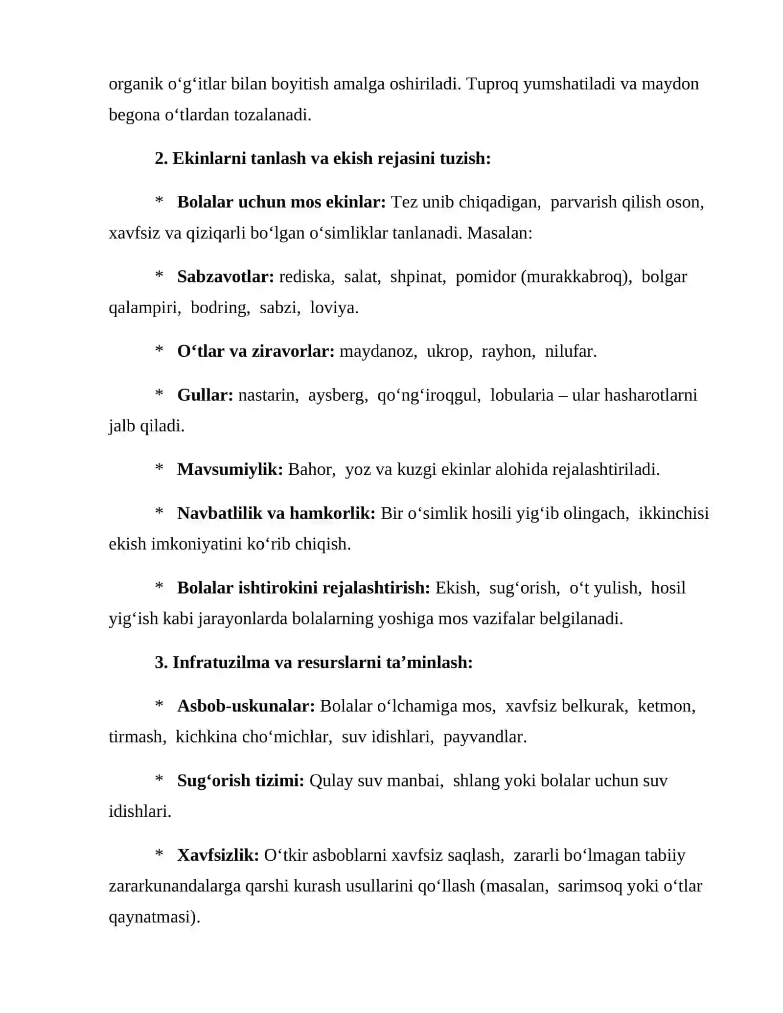 Ekinzorlarni tashkil etish va uni rejalashtirish 4