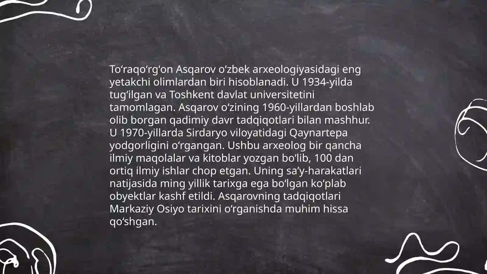 Ahmadali Asqarovning arxeologiya sohasidagi tadqiqotlari 4