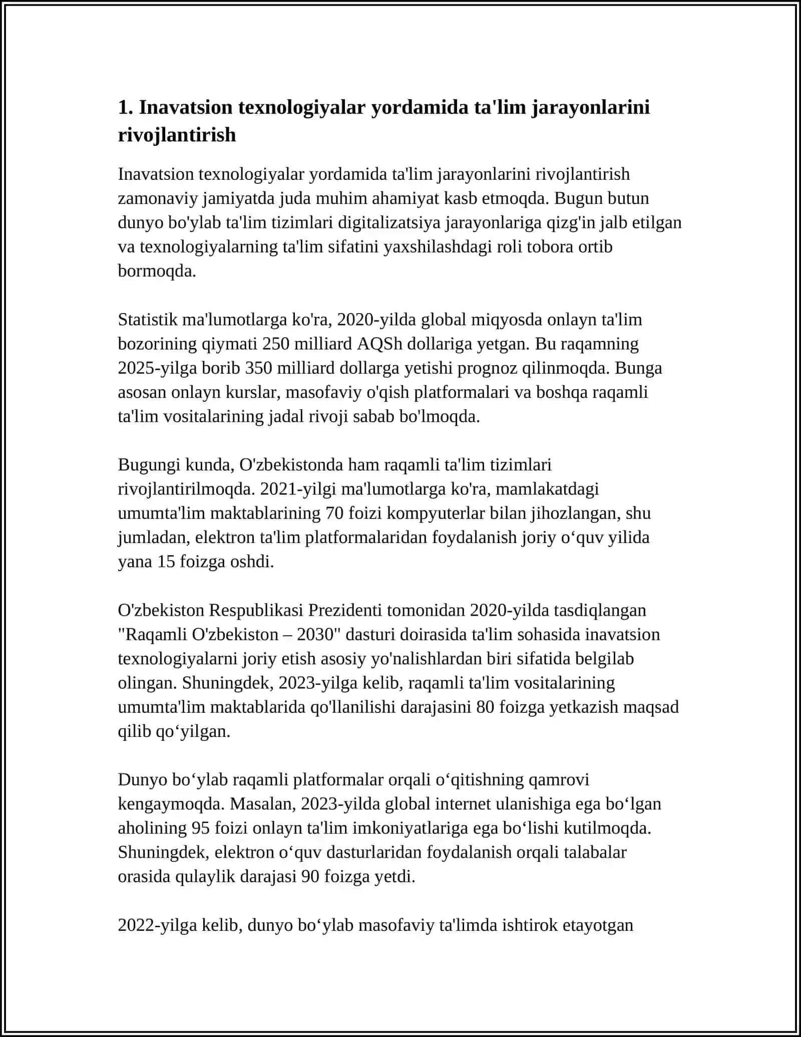 INAVATSION TEXNOLOGIYALARI ASOSIDA TABIAT BILAN TANISHTIRISH MASHGʻULOTLARINI IJODIY TASHKIL ETISH 4