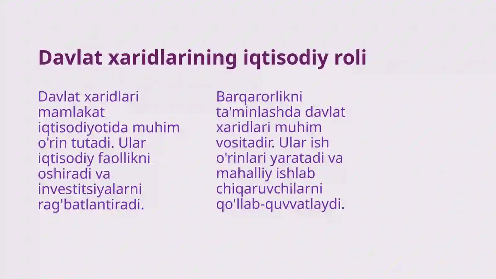 Davlat xaridlarining mamlakatning iqtisodiy rivojlanishiga ta’siri 4