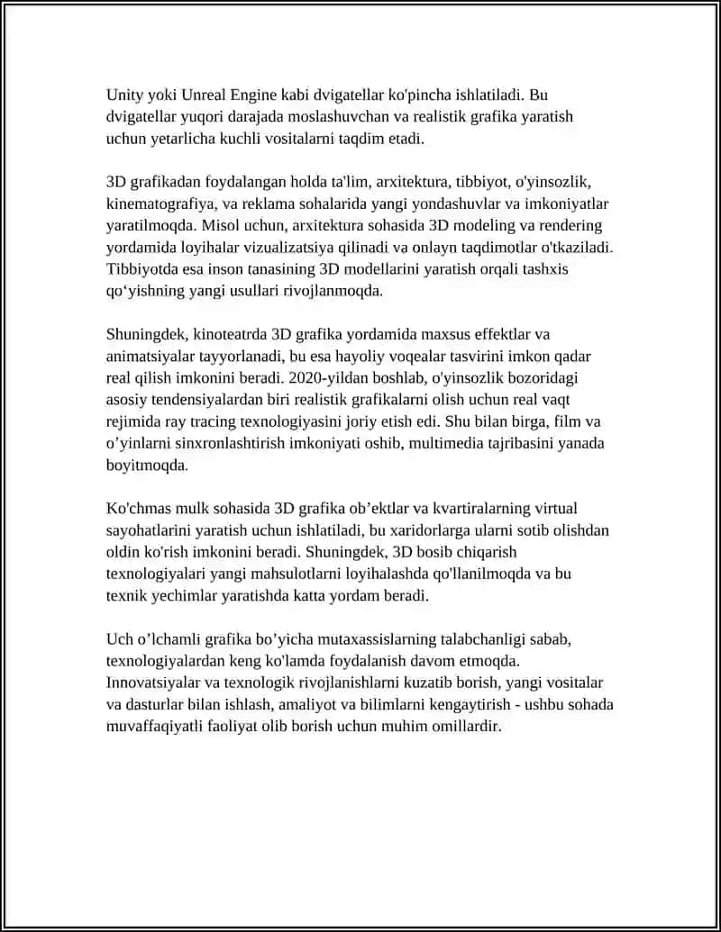 3 OLCHOVLI GRAFIKA IMKONIYATLARINI LOYXALASHDA QOLLASH TEXNALOGIYALARI 4