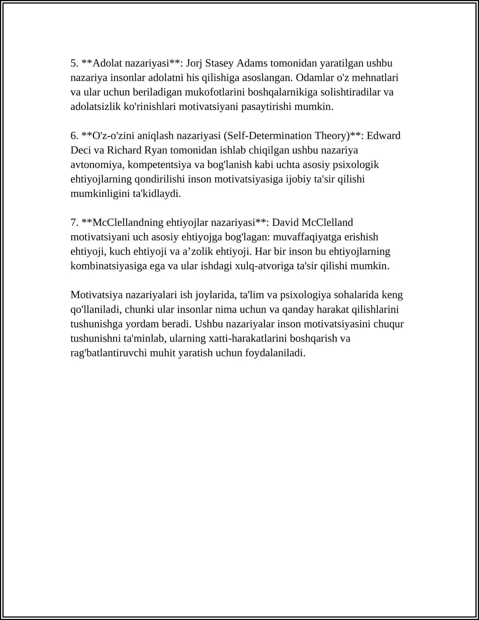 MOTIVATSIYANING TUZILISHI VA FUNKTSIYALARI 4