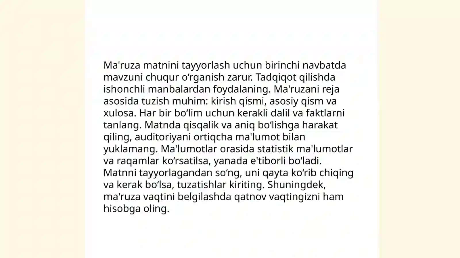 Taqdimot tayyorlash va taqdim etish va vositalari 4