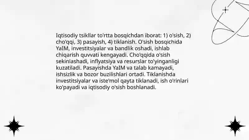 Bozor iqtisodiyotining davriy rivojlanishi va ishsizlik 4