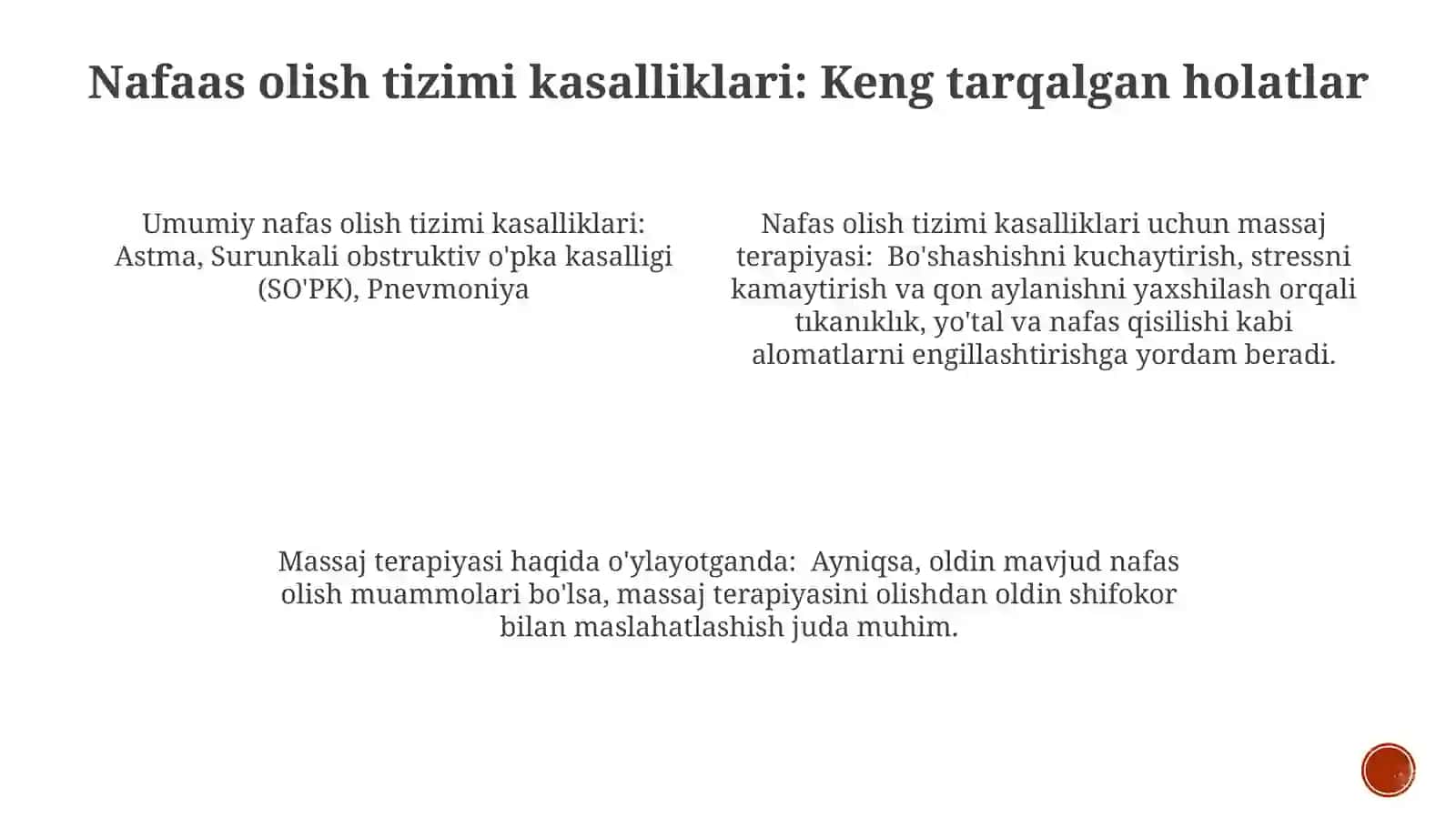 Nafas olish tizimi kasalliklarida davolash massaj uslubi 4