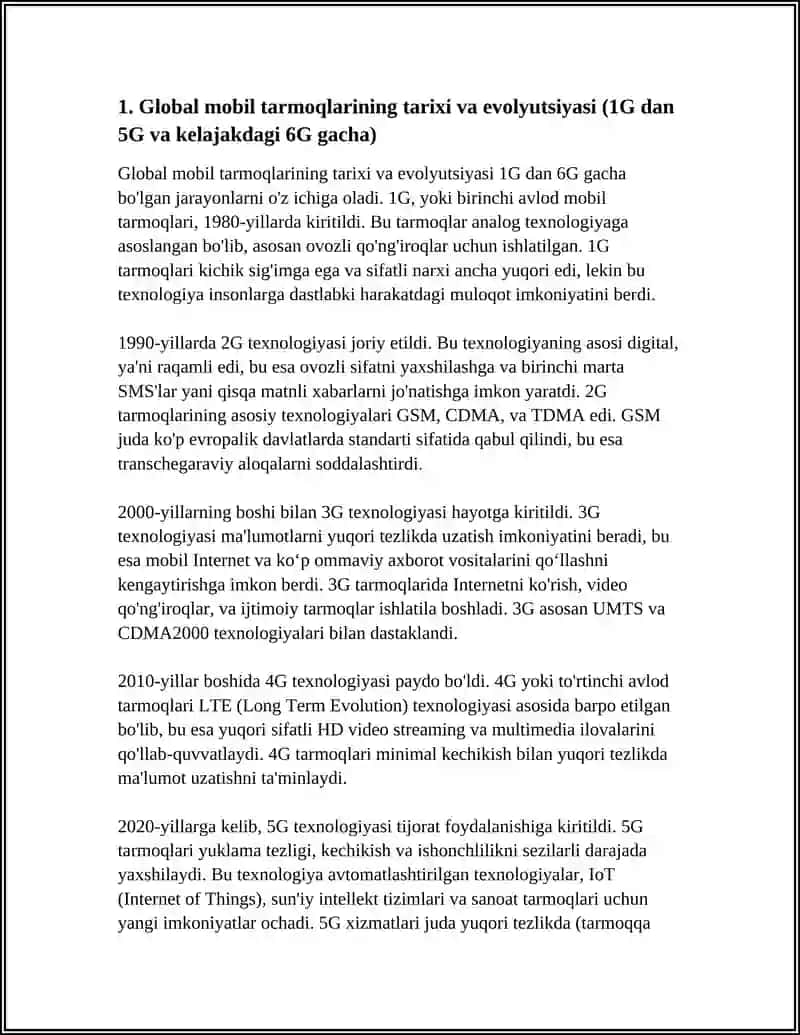 Global Mobil Tarmoqlari 4