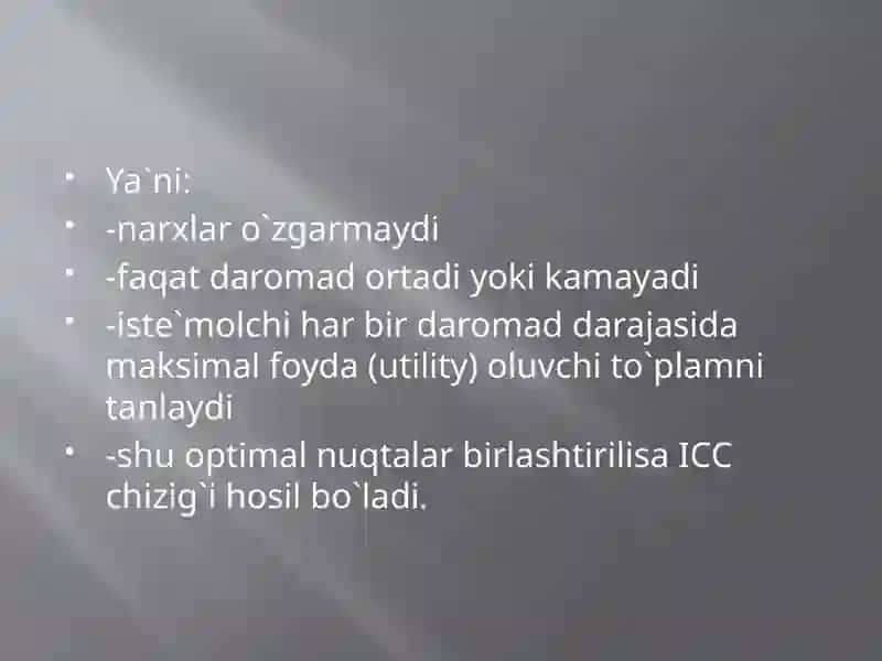 Daromad iste`mol chizig`i va uning tahlili 4