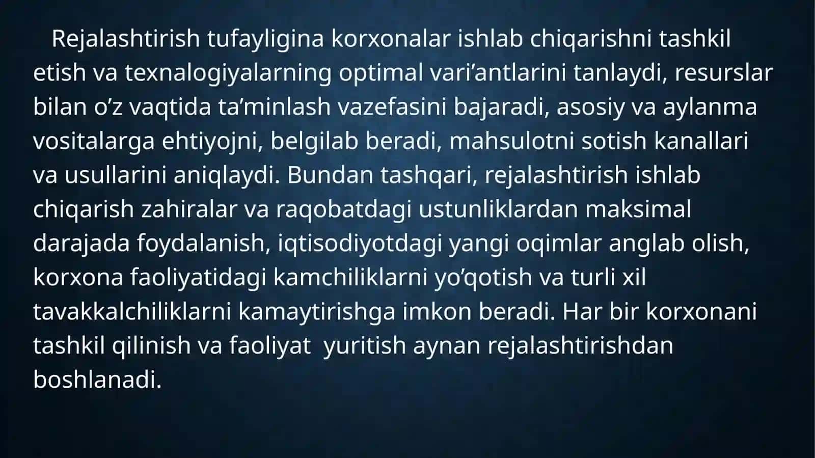 Tarmoqda ishlab chiqarishni rejalashtirish va bashoratlashtirish 4