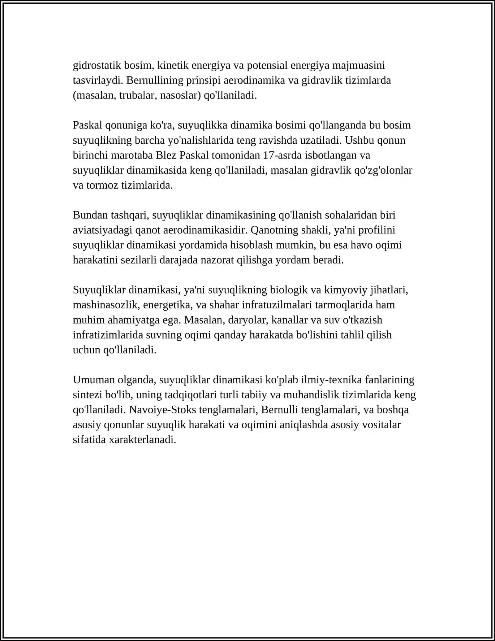 SUYUQLIKNING MURAKKAB MODILLARI 4