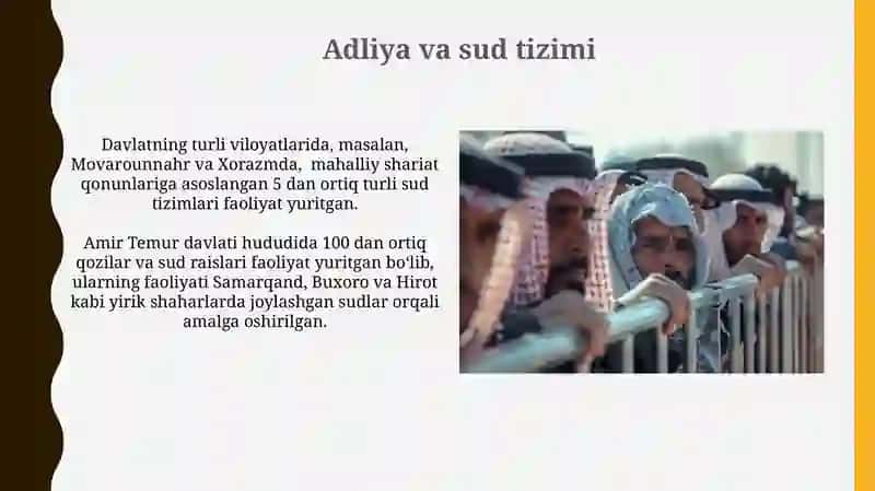 Amir Temur davlatining boshqaruvi 4
