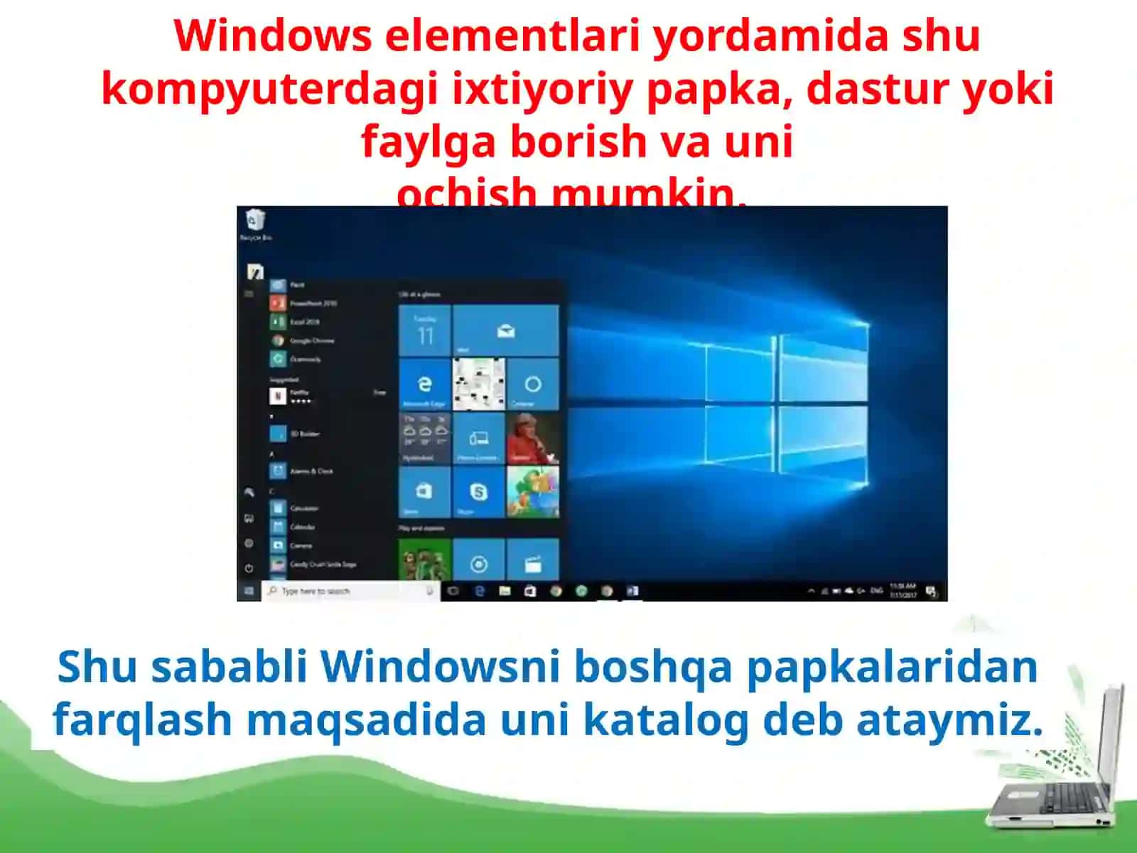 8-sinf Informatika Mening kompyuterim sistema katalogi 4
