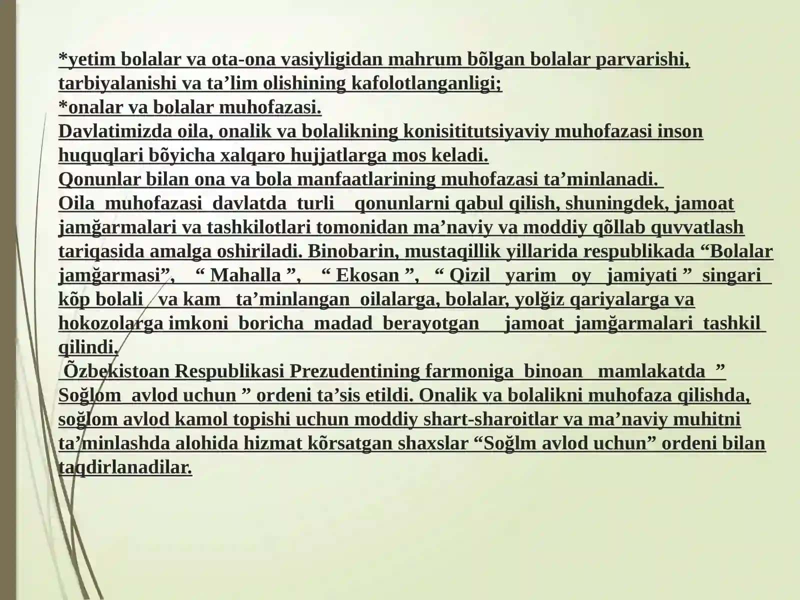Oilaviy qadriyatlar ma’naviy madanyatning bosh omili 4