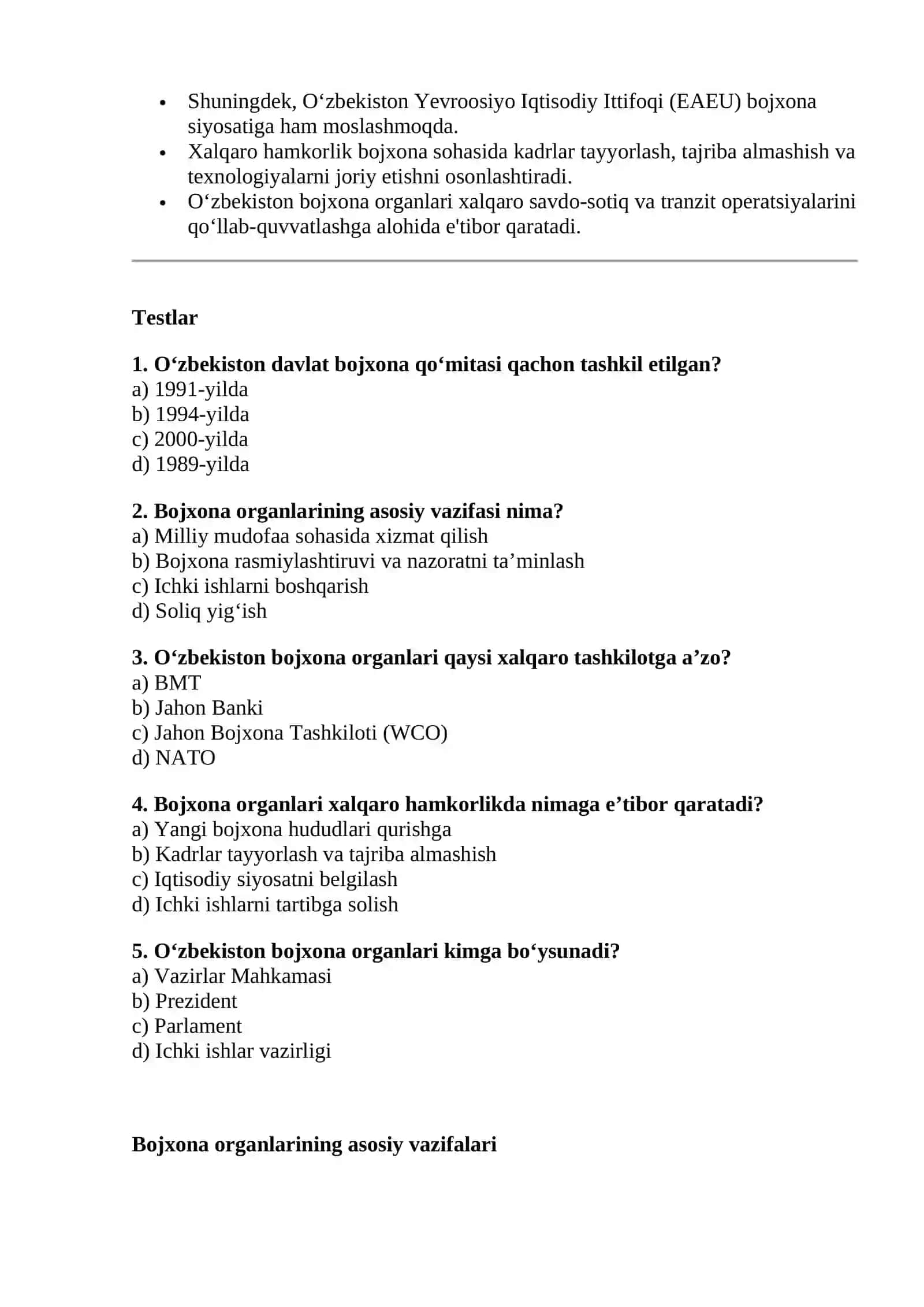 Markaziy Osiyoda bojxona ishining vujudga kelish tarixi 4