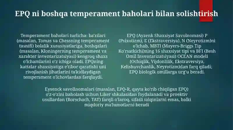 G.Ayzenk soʻrovnomalari asosida temperamentni aniqlash 4