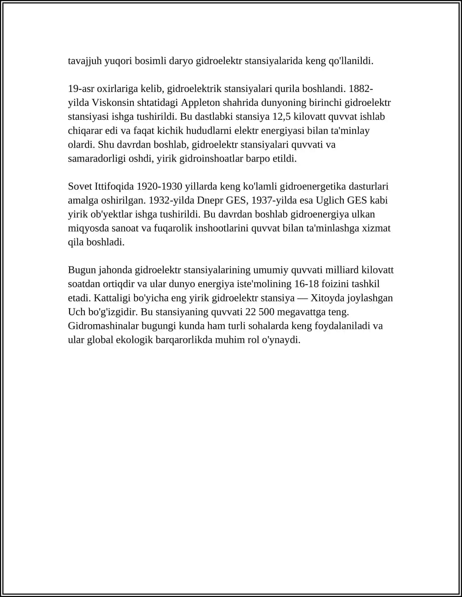 GIDROMASHINALAR HAQIDA UMUMIY TUSHUNCHA 4