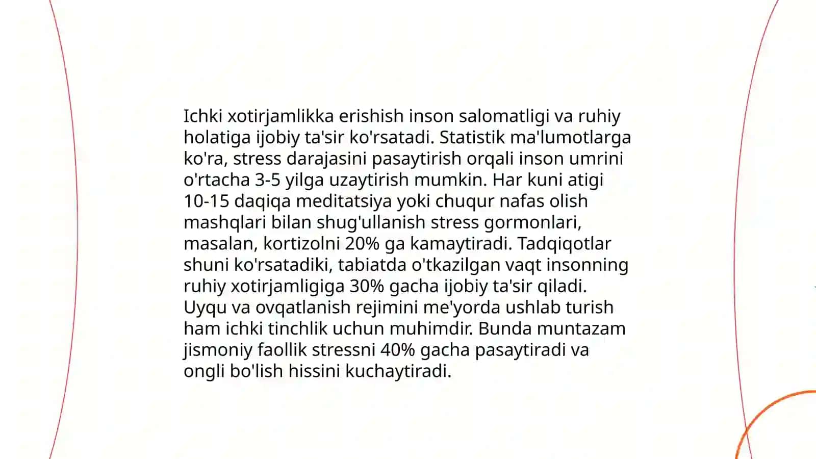 Tinch va xotirjam yashash baxti 4