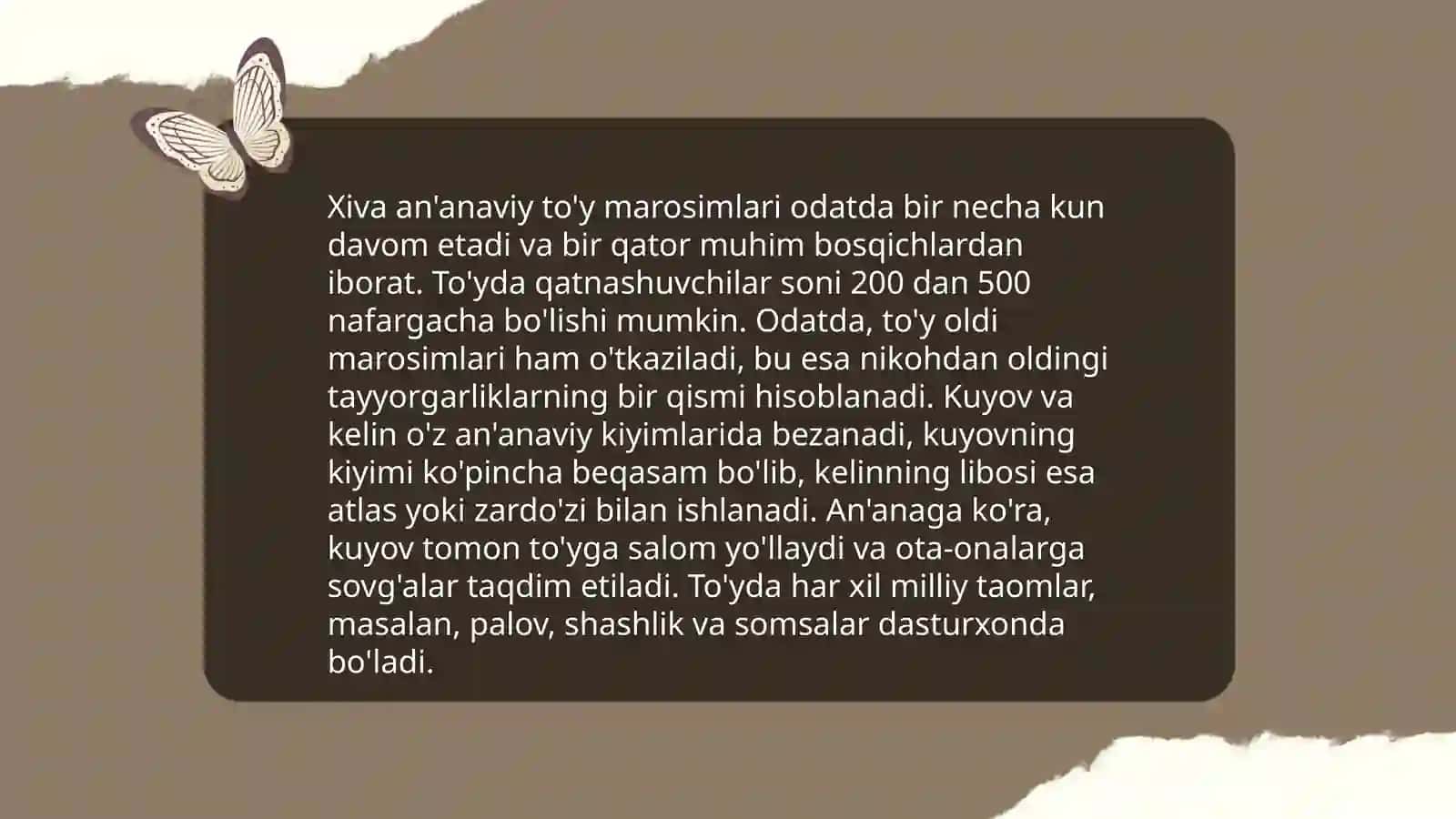 Xiva shahri milliy kiyimlar urf-odatlari 4