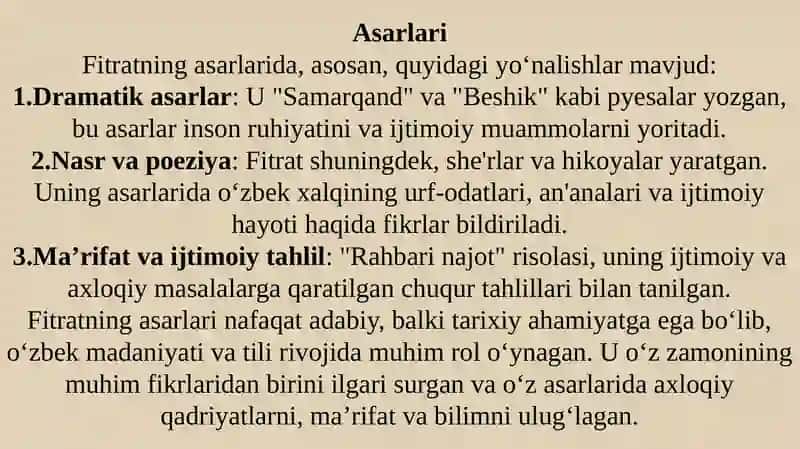 Abdurauf Fitratning "Rahbarinajot" risolasidagi "Baxtsizodamlarning ikki toifasi"ga oid qarashlari 4