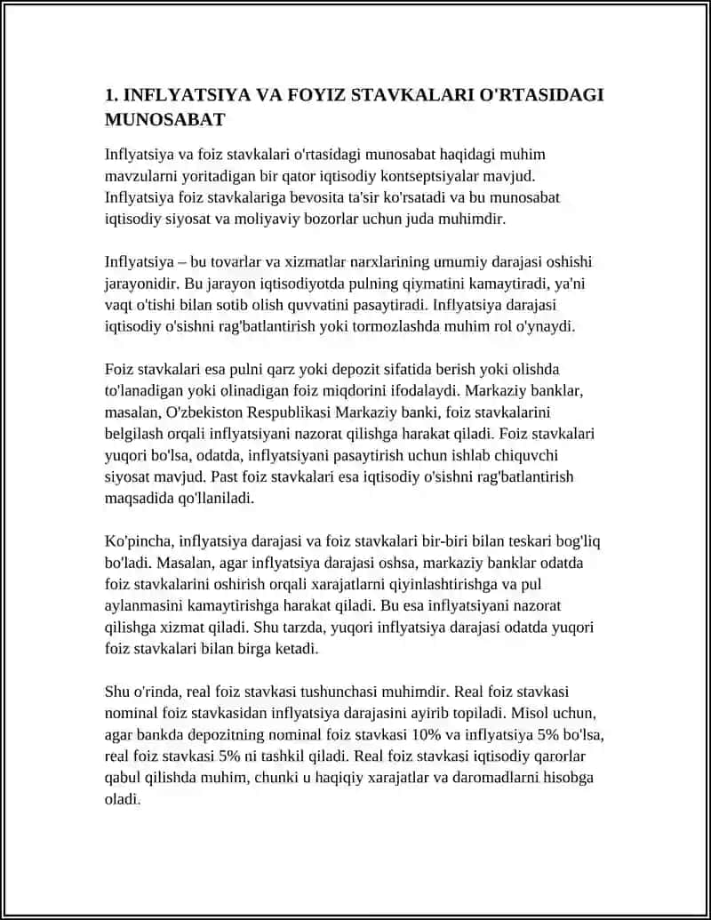 INFLYATSIYANING FOYIZI STAFKALARIGA TASIR INFYATSANING TURLAR 4