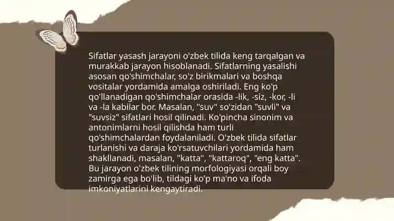 Sifat soʻz turkumi 4