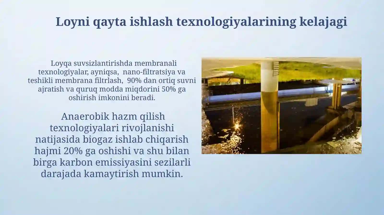 Oqava suv loyini qayta ishlash texnologiyalari 4