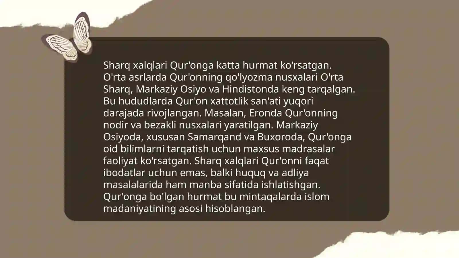 Qur’on Sharq xalqlarining diniy, ilmiy va ma’naviy me'rosi 4