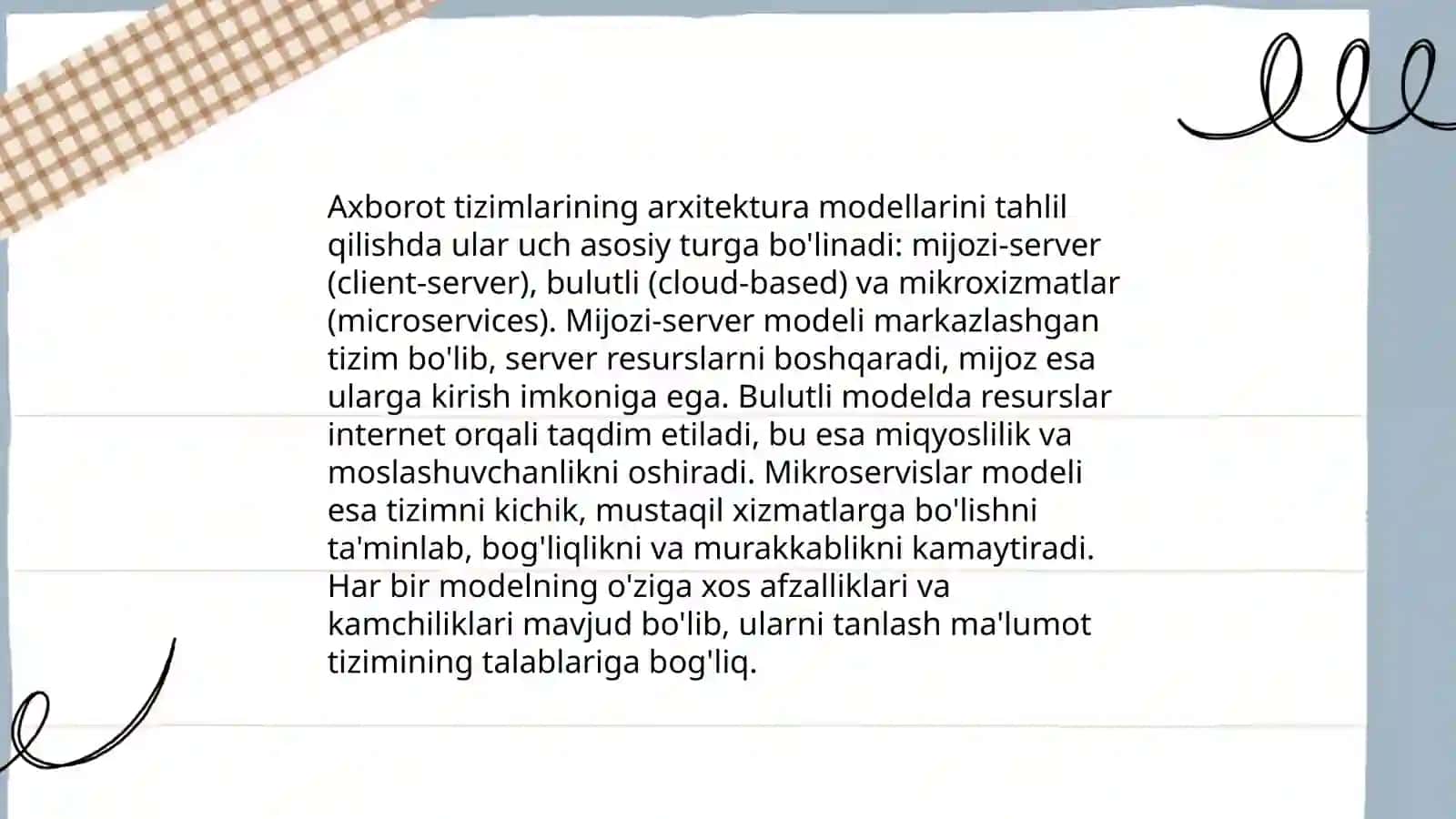 Axborot tizimining samarali tuzilishini izlash 4