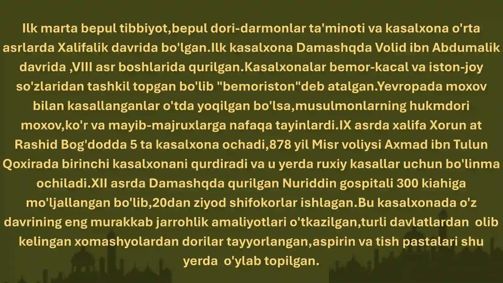 ISLOMDA TIBBIYOT RIVOJI 4