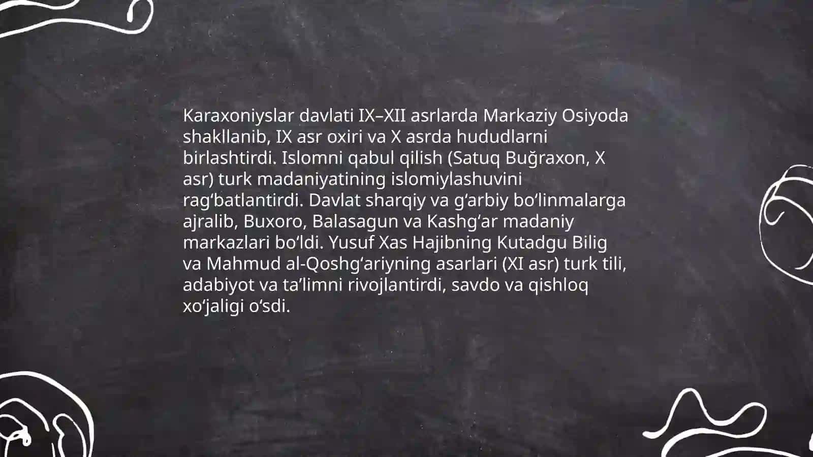 IX-XII asrlarda madaniy hayot va uning taraqqiyetishiga davlatchilik 4