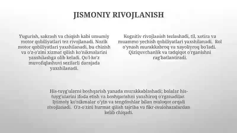 Maktabgacha yosh davrda psixik rivojlanish 4
