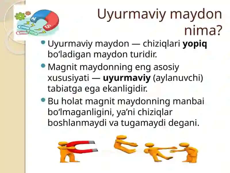 Magnit maydon uyurmaviy xarakteri 4