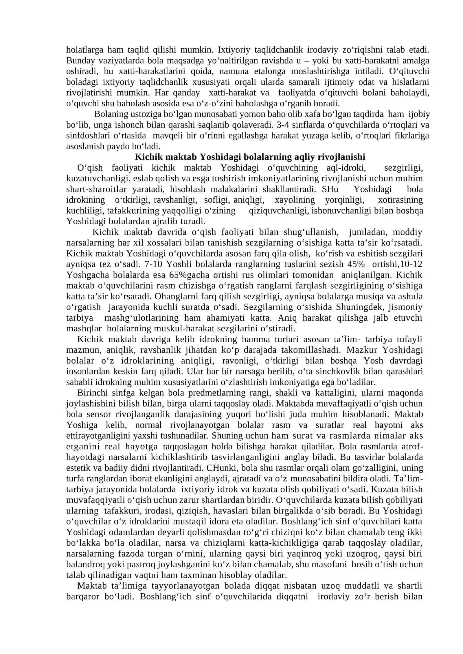 KICHIK MAKTAB YOSHI DAVRIDA PSIXIK RIVOJLANISH XUSUSIYATLARI 4