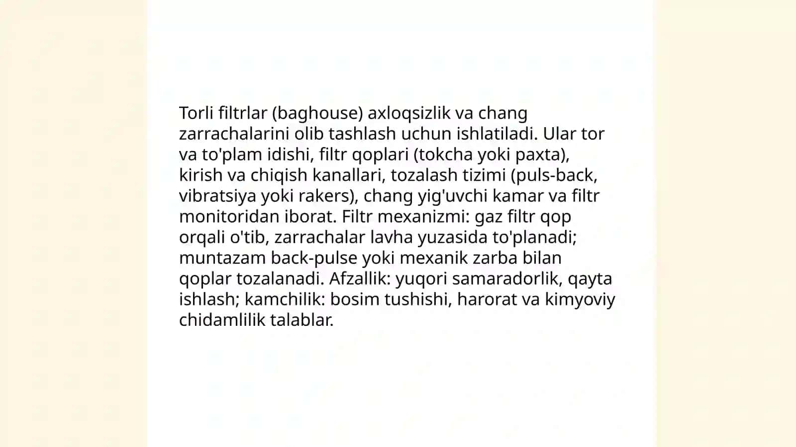 Sanoat gazlarini tozalash usullari va ularning ishlash pirinsplari 4