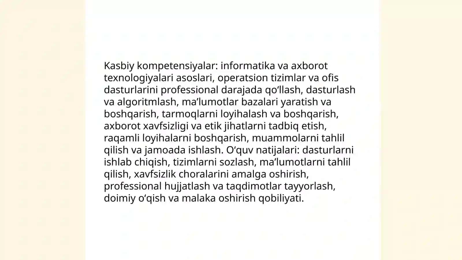 O'rta maxsus kasb-hunar ta'limida informatika va axbarot texnologiyalarining mazmuni 4